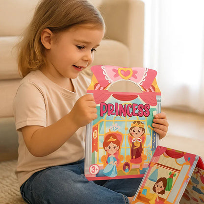 Washable Educational Sticker Books with Fun Themes - Fesara
