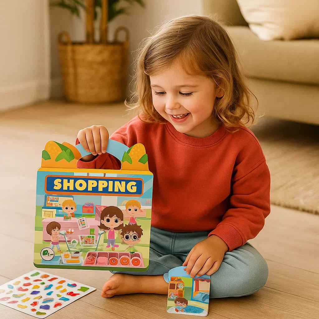 Washable Educational Sticker Books with Fun Themes