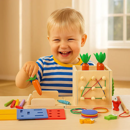 Educational Wooden Shape Sorting Toy Block Cube