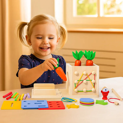 Educational Wooden Shape Sorting Toy Block Cube