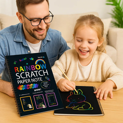 Colorful Rainbow Art Scratch Pad - Fesara