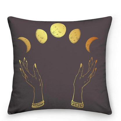 Cosmic Star Cushions with Sun and Moon Design