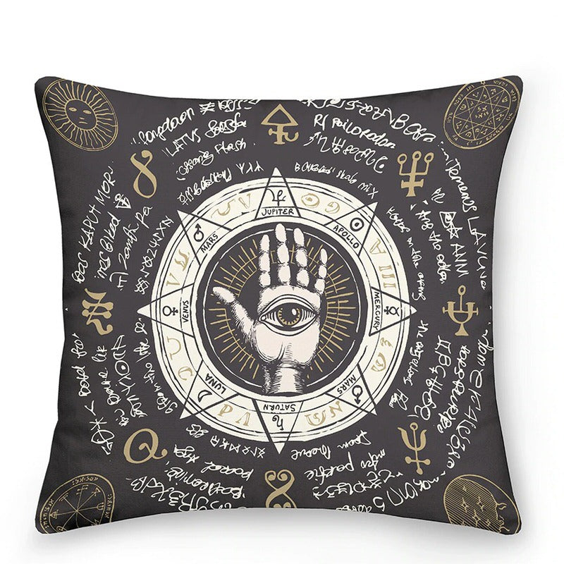 Cosmic Star Cushions with Sun and Moon Design