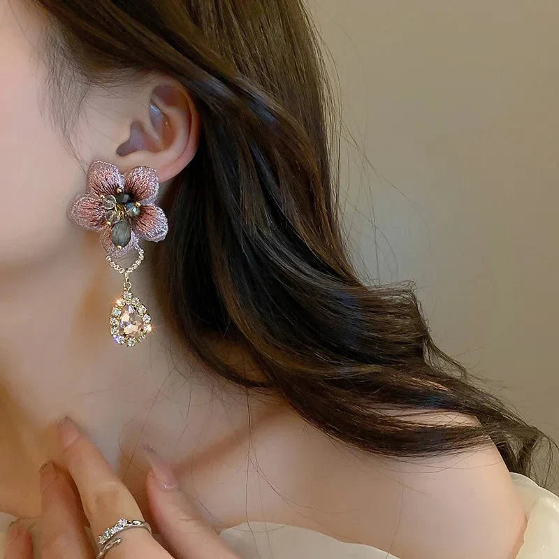 Unique Boho Floral Drop Earrings