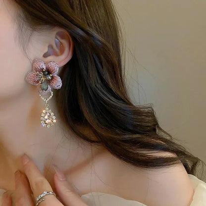 Unique Boho Floral Drop Earrings