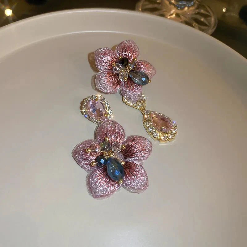 Unique Boho Floral Drop Earrings