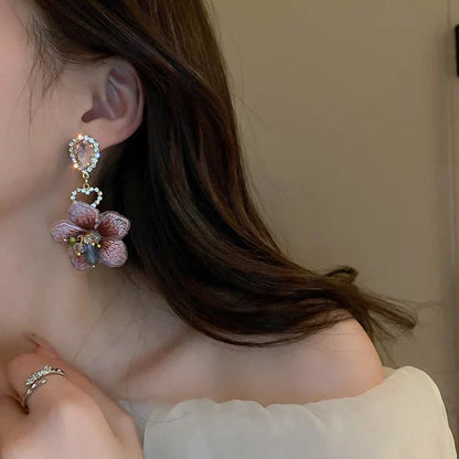 Unique Boho Floral Drop Earrings