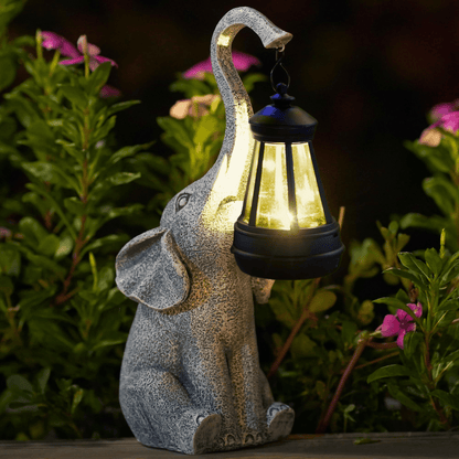 Outdoor Solar Garden Lamp - Elephant Night Light - Fesara