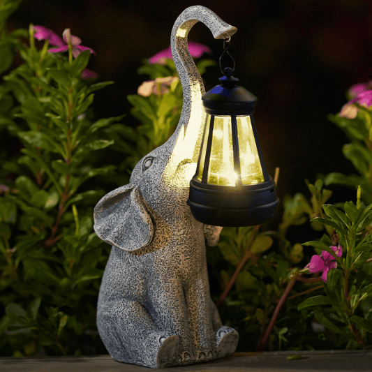 Outdoor Solar Garden Lamp - Elephant Night Light - Fesara