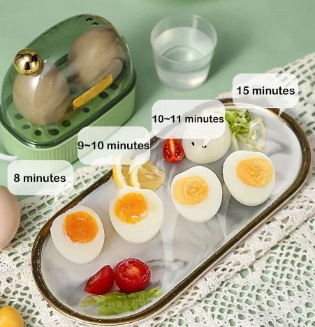 Easy Electric Egg Boiler for 2-6 Eggs Fast Cooking