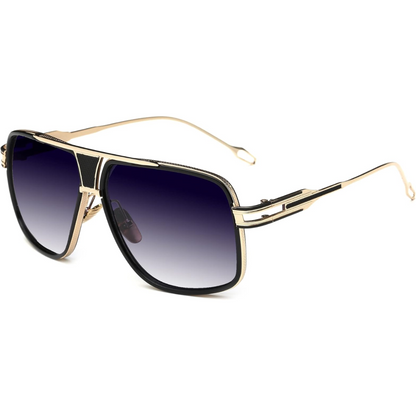 Trendy Men's Pilot Sunglasses with Metal Frame and UV Protection