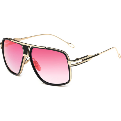 Trendy Men's Pilot Sunglasses with Metal Frame and UV Protection