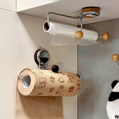 Sticky Kitchen Paper Towel Holder with Stainless Steel Grip