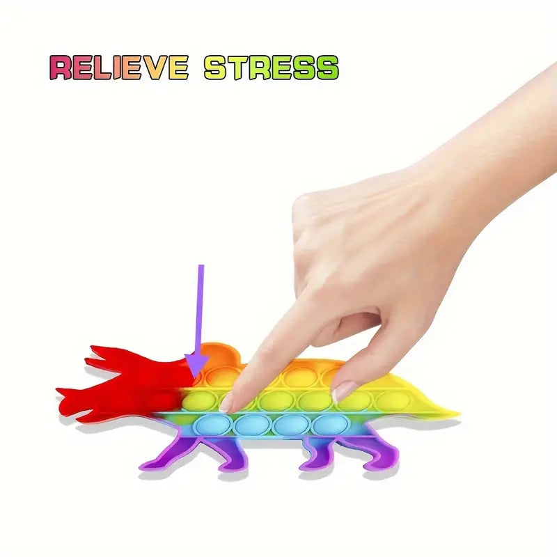 Colorful Dino Fidget Toy for Kids Stress Relief