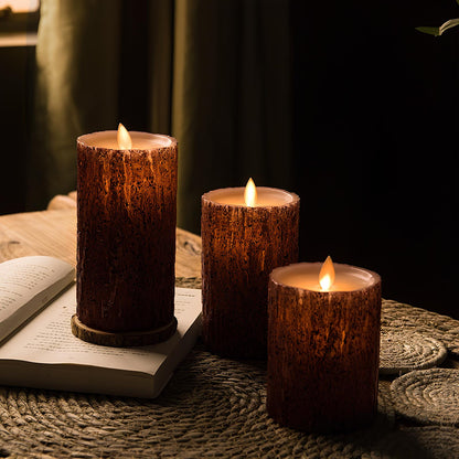 Warm LED Flameless Candles with Realistic Wax Effect