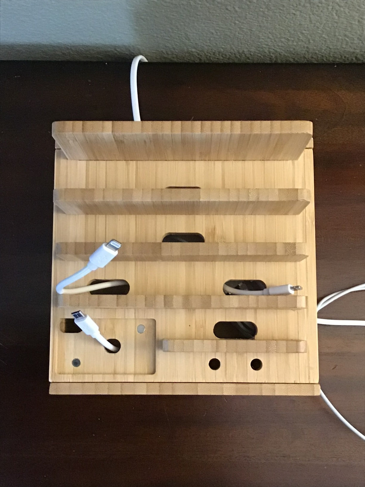 Eco Friendly Bamboo USB Charging Hub and Organizer