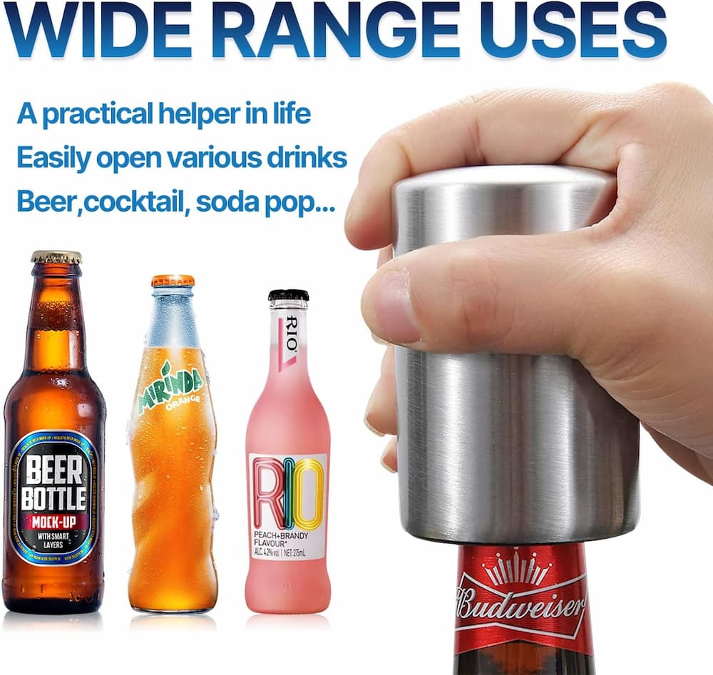 Easy Bottle Opener with Quick Press Action