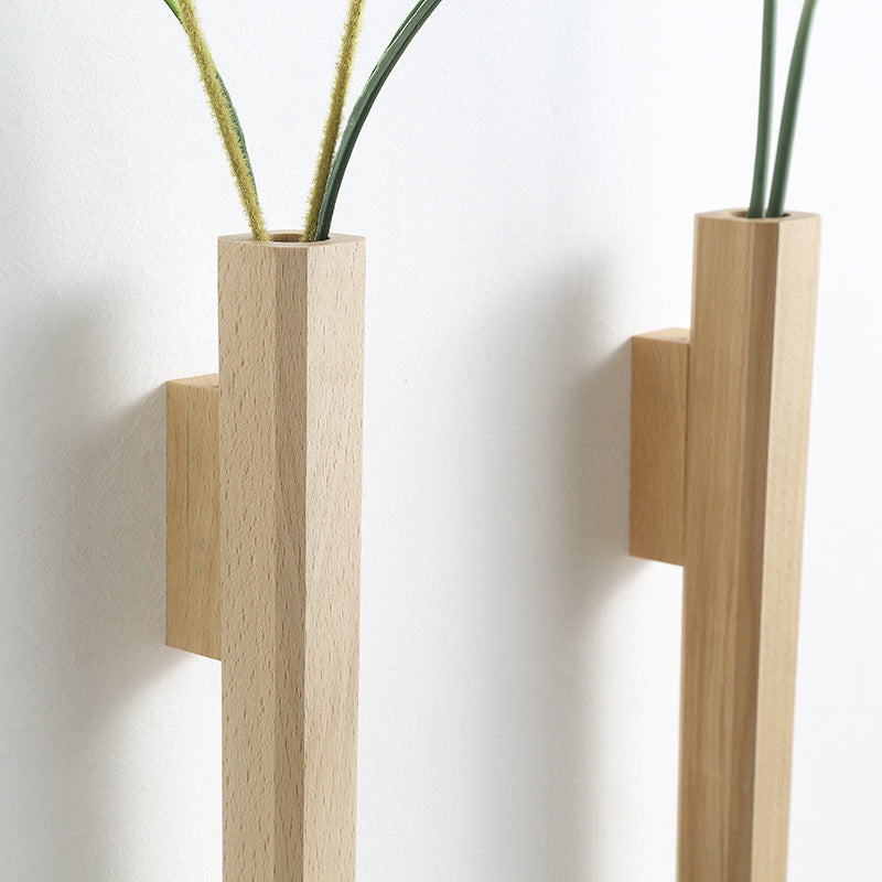 Simple Floating Glass Wall Vase Set