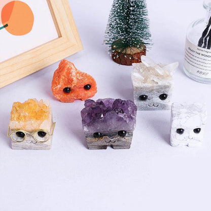 Unique Carved Crystal Hedgehog Figurine