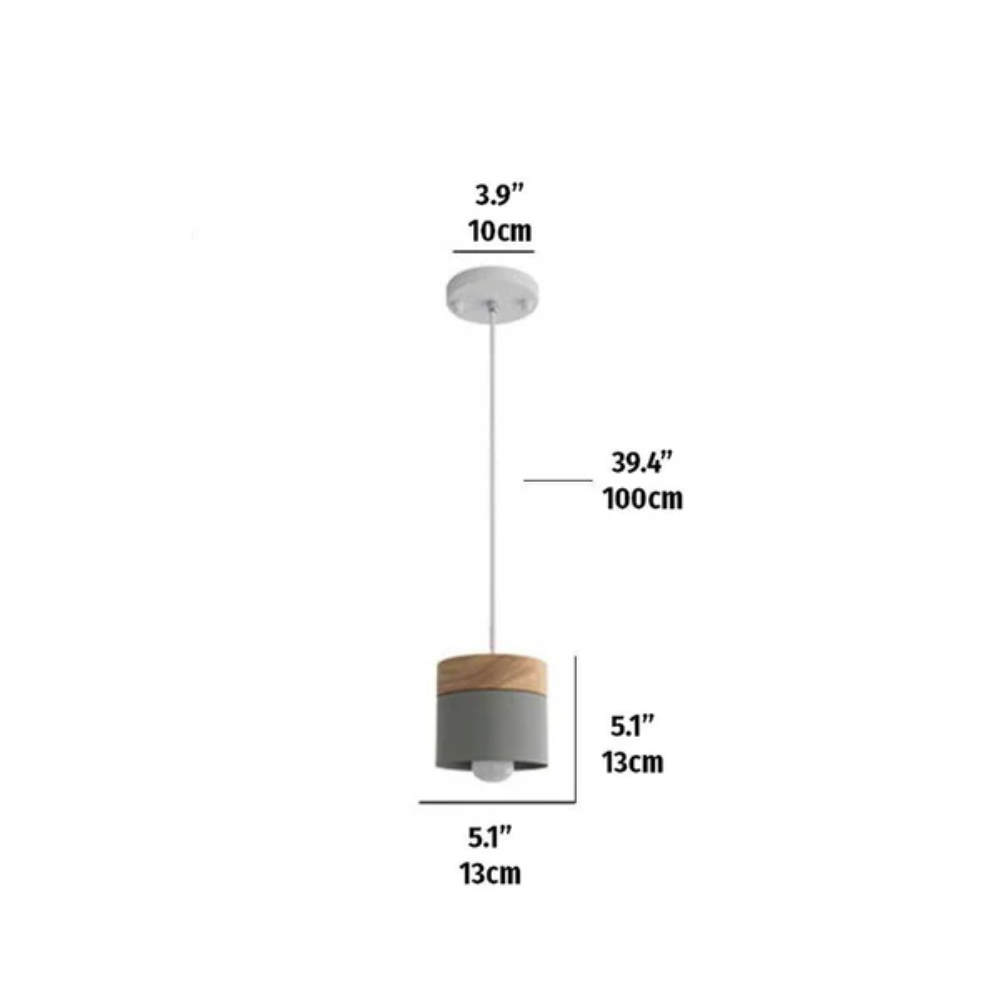 Kid's Room Wooden Hanging Lamp Reading Light