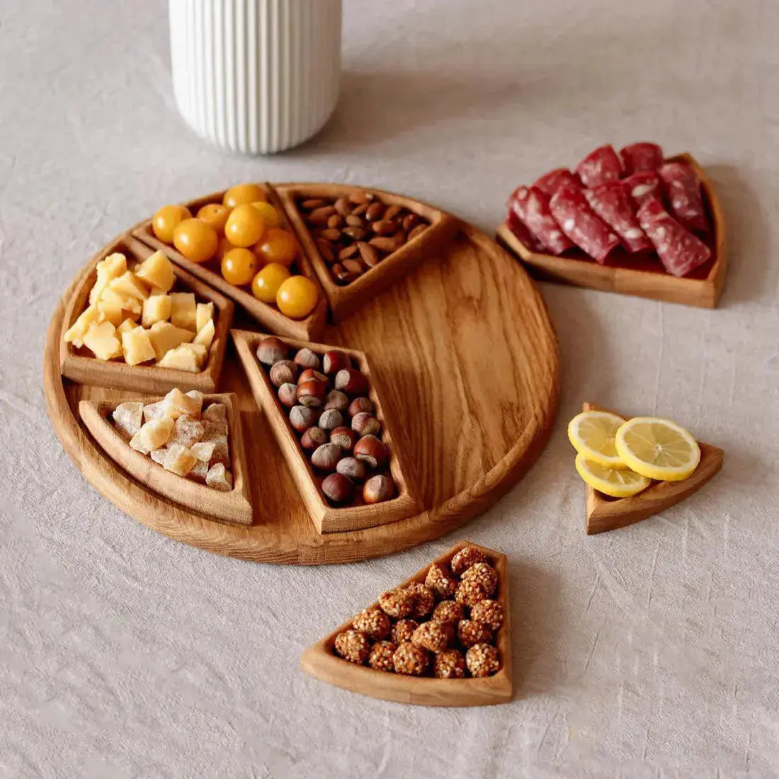 Natural Wood Snack Serving Tray