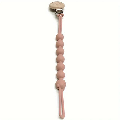 Soft Baby Pacifier Clip with Bear Charm