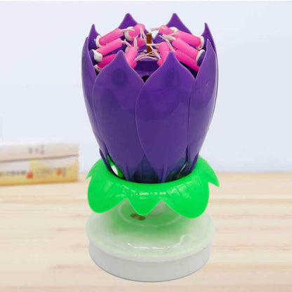 Colorful Blooming Birthday Candle