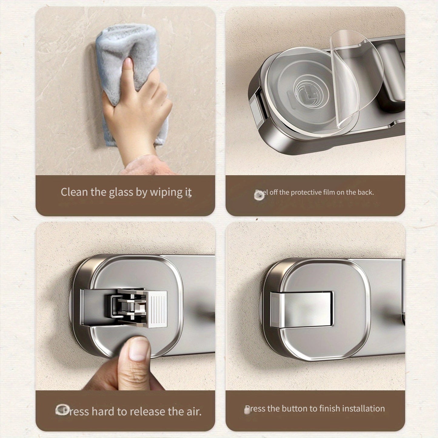 Easy Install Wall Mount 5 Hook Storage Rack