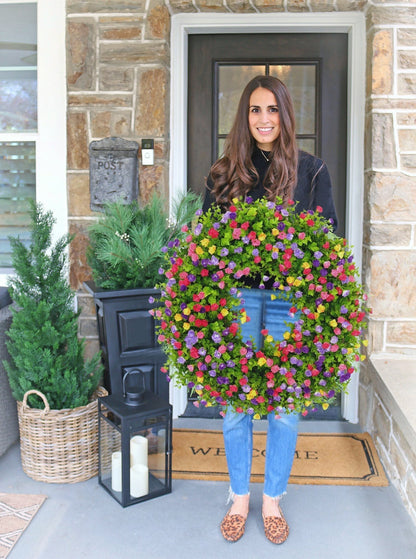 Beautiful Floral Wreath for Front Door - Fesara