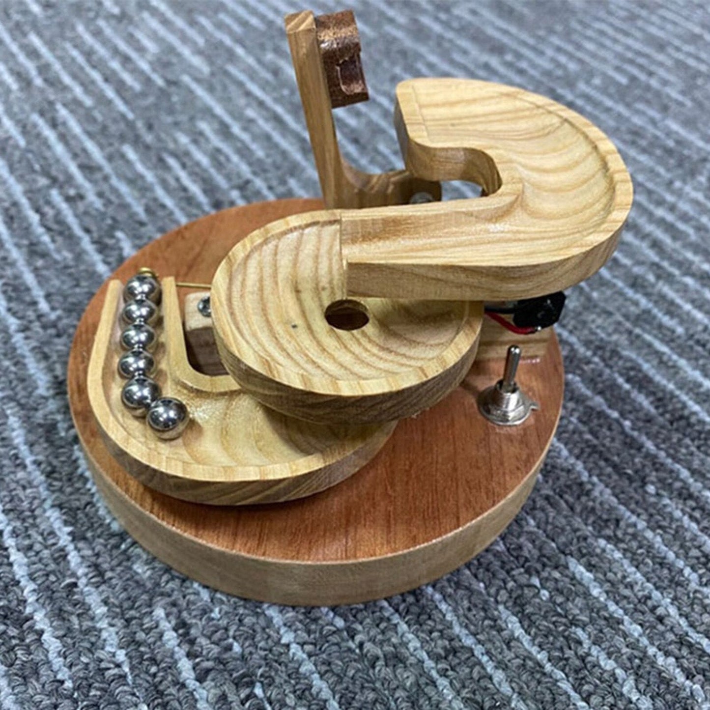 Kinetic Wood Marble Run Toy