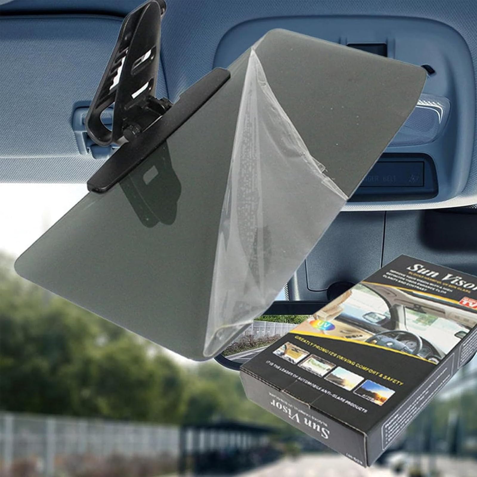 Premium Car Sun Shade With Polarized Glare Blocker - Fesara