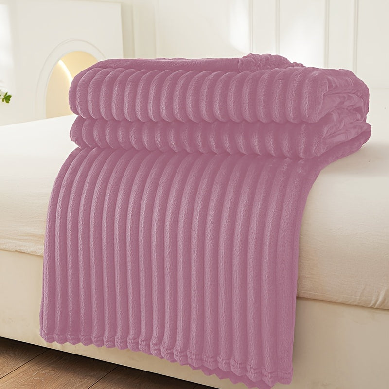 Cozy Ribbed Throw Blanket