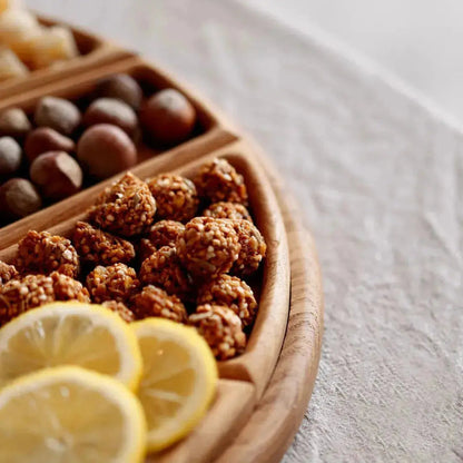 Natural Wood Snack Serving Tray