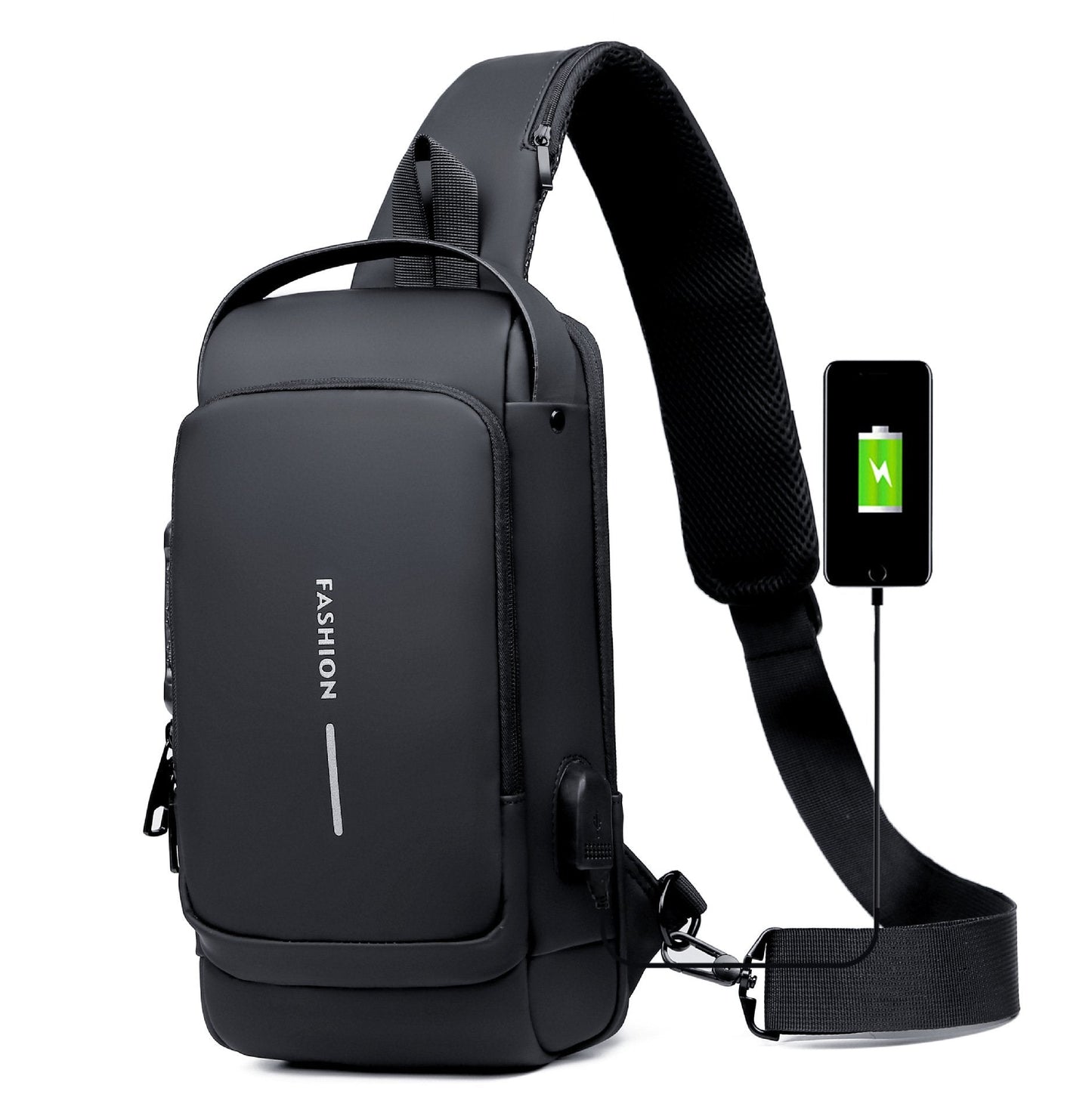 Secure Crossbody Travel Bag with USB Charging Port