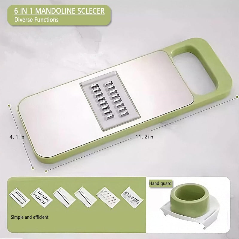 Easy 6-in-1 Kitchen Mandoline Food Slicer