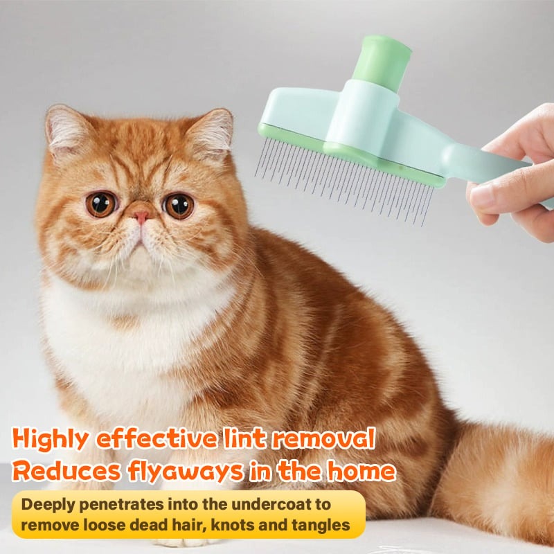 Pet Grooming Brush with Soft Fur Care