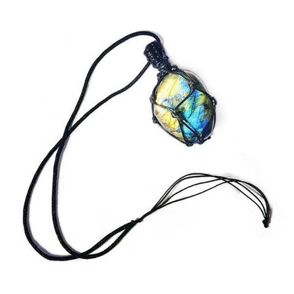 Unique Labradorite Dragon Pendant Necklace