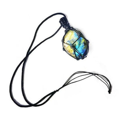 Unique Labradorite Dragon Pendant Necklace