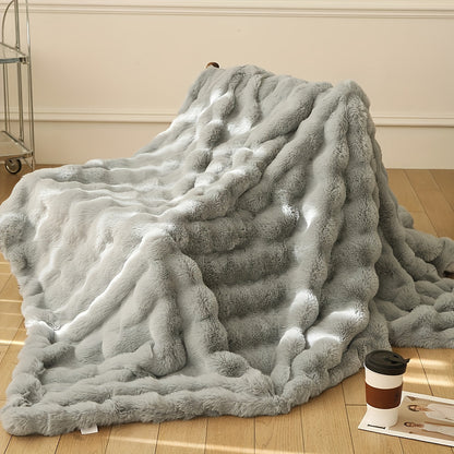 Soft Plush Bunny Throw Blanket - Cozy and Long Lasting
