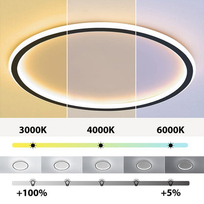 Stylish Round LED Ceiling Light with Dimmable Brightness