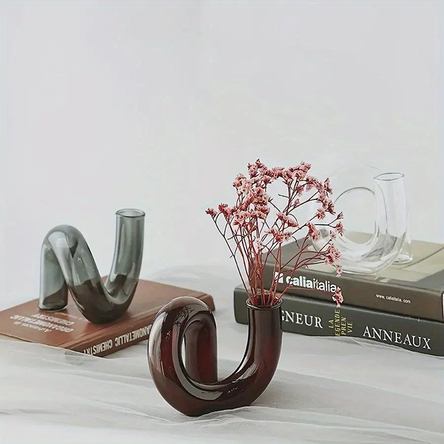 Elegant Clear Glass Decor Vase