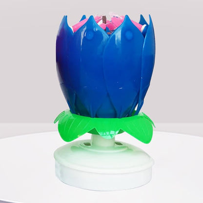Colorful Blooming Birthday Candle