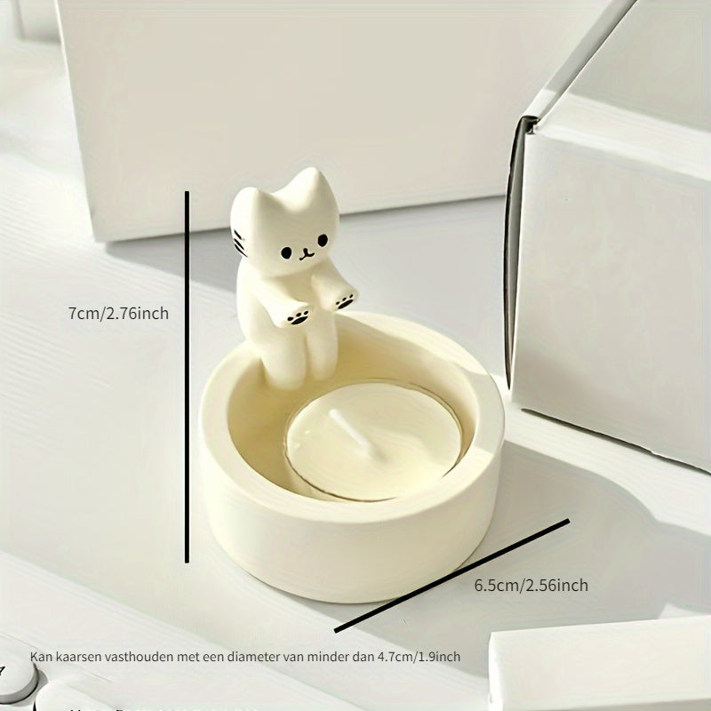 Cute Kitty Resin Storage Box Organizer