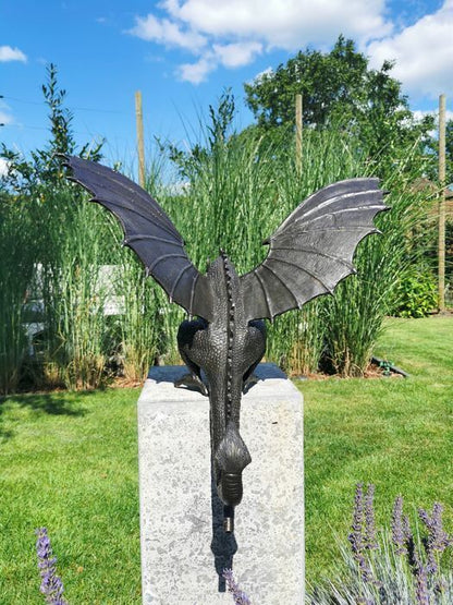 Detailed Dragon Statue Water Feature Fountain