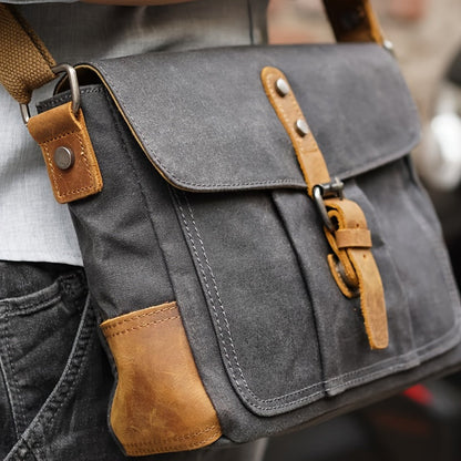 Vintage Style Canvas Crossbody Bag