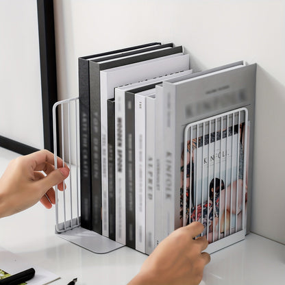 Sturdy Metal Book Ends for Home Office Decor
