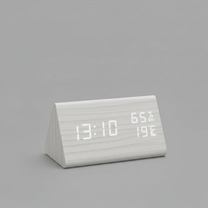 Compact Digital LED Clock with Temperature Display