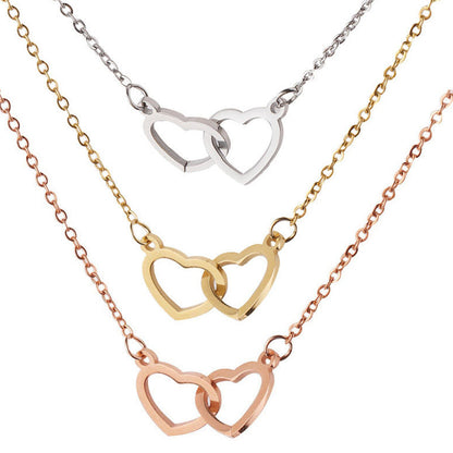 Lovely Heart Pendant Necklace with Rotating Rose Box