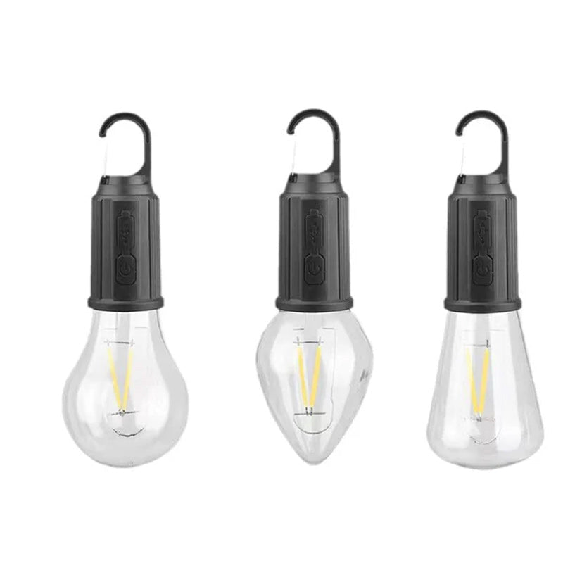 Vintage Portable LED Camp Lamp with USB Charger