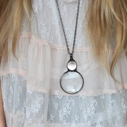Elegant Magnifier Pendant Necklace